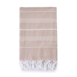 Mijolnir Toalla de playa Fouta Beige y Blanco